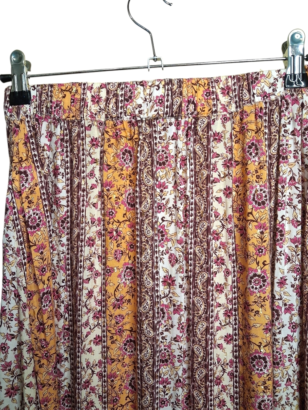 Sadie & Sage Rosey Tea Button Down Maxi Skirt Sm Boho Chic Festival - Picture 7 of 11